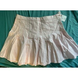 Forever 21 Pink Plaid Pleated Skirt